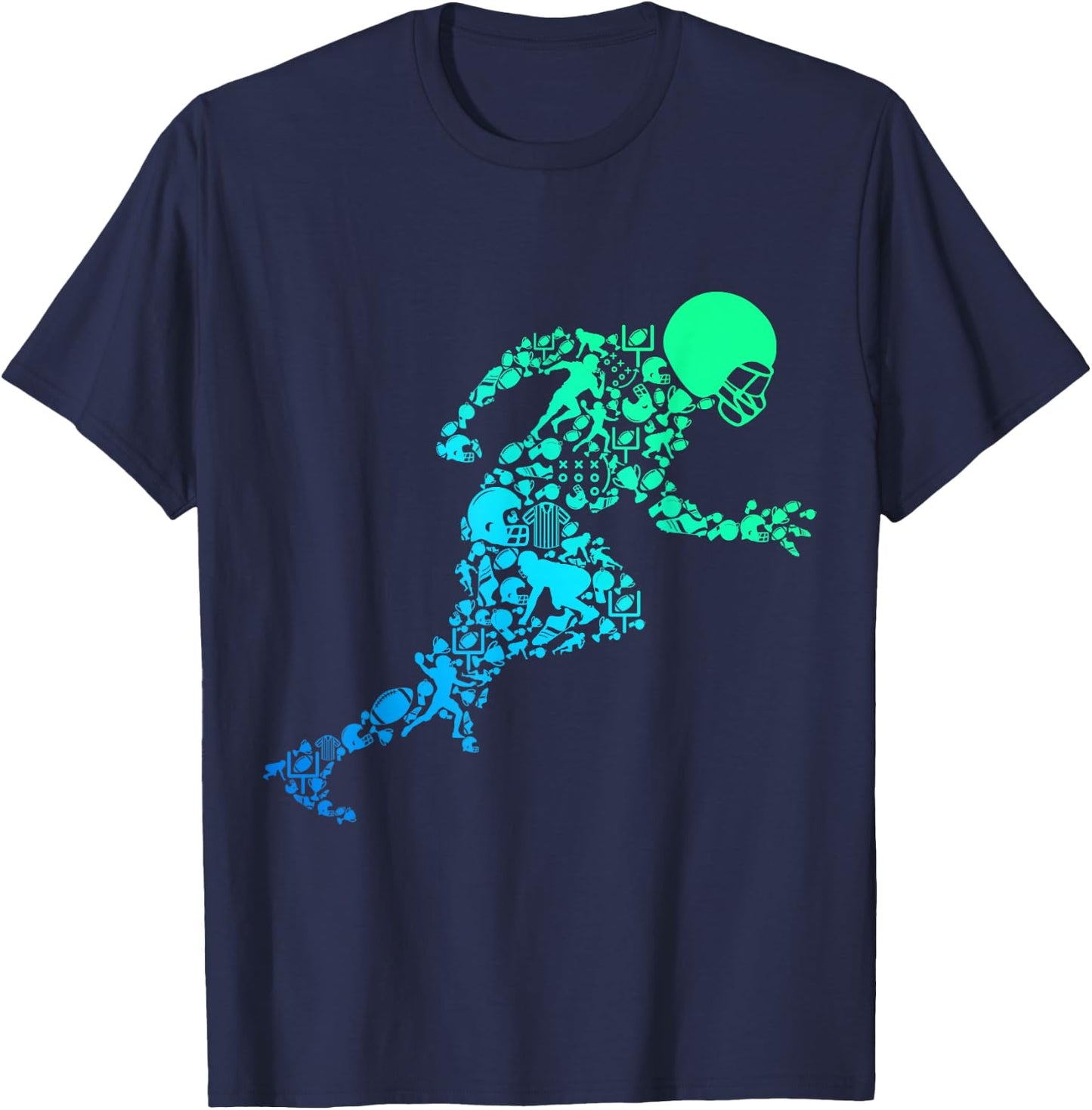 American Football Children's Boys Men T-Shirt - T-Shirt | Navy