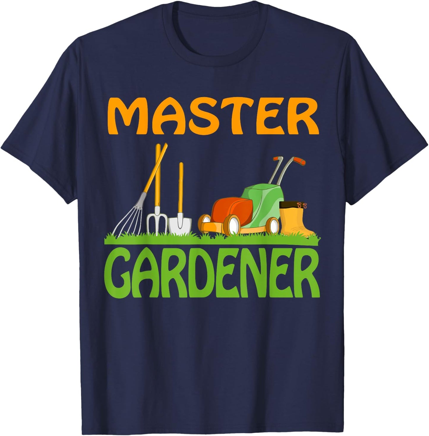 Master Gardener Funny Gardening Planting Garden Lover Outfit T-Shirt - T-Shirt | Navy