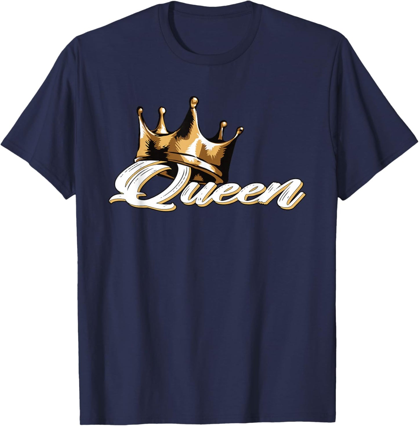 Awesome Queen Crown Crown me font queen T-Shirt - T-Shirt | Navy