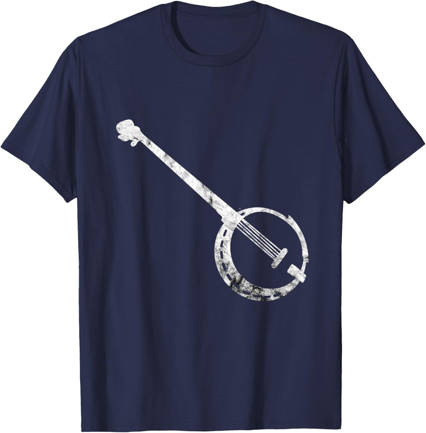 Banjo Instrument Bluegrass Country Musical Instrument Player T-Shirt - T-Shirt | Navy