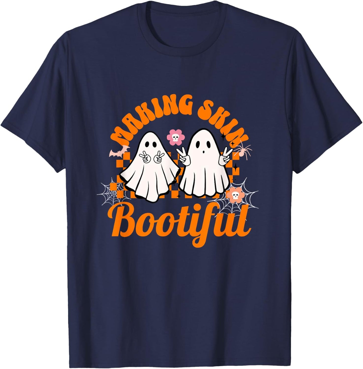 Making Skin Bootiful Halloween for Estheticians skincare T-Shirt - T-Shirt | Navy