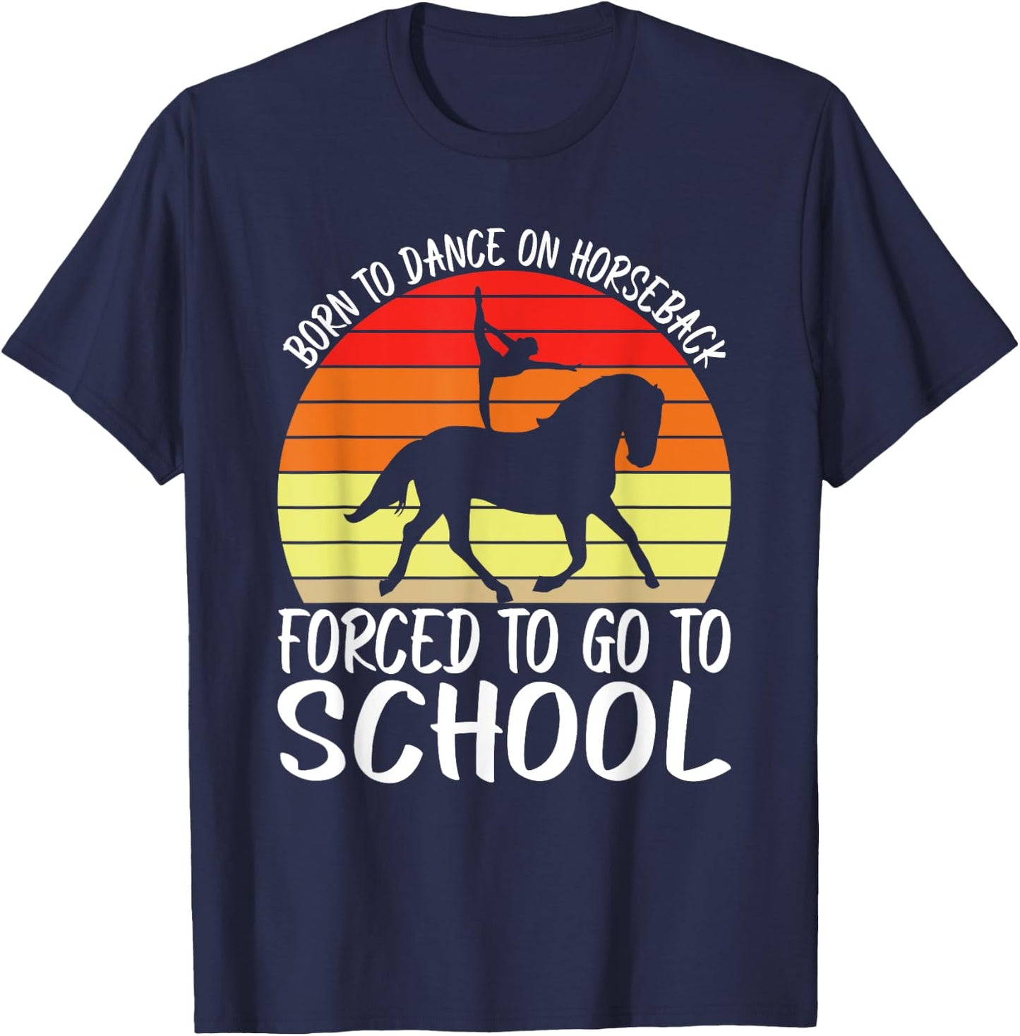 Horse Riding Dance On Horseback Horse Vaulting T-Shirt - T-Shirt | Navy