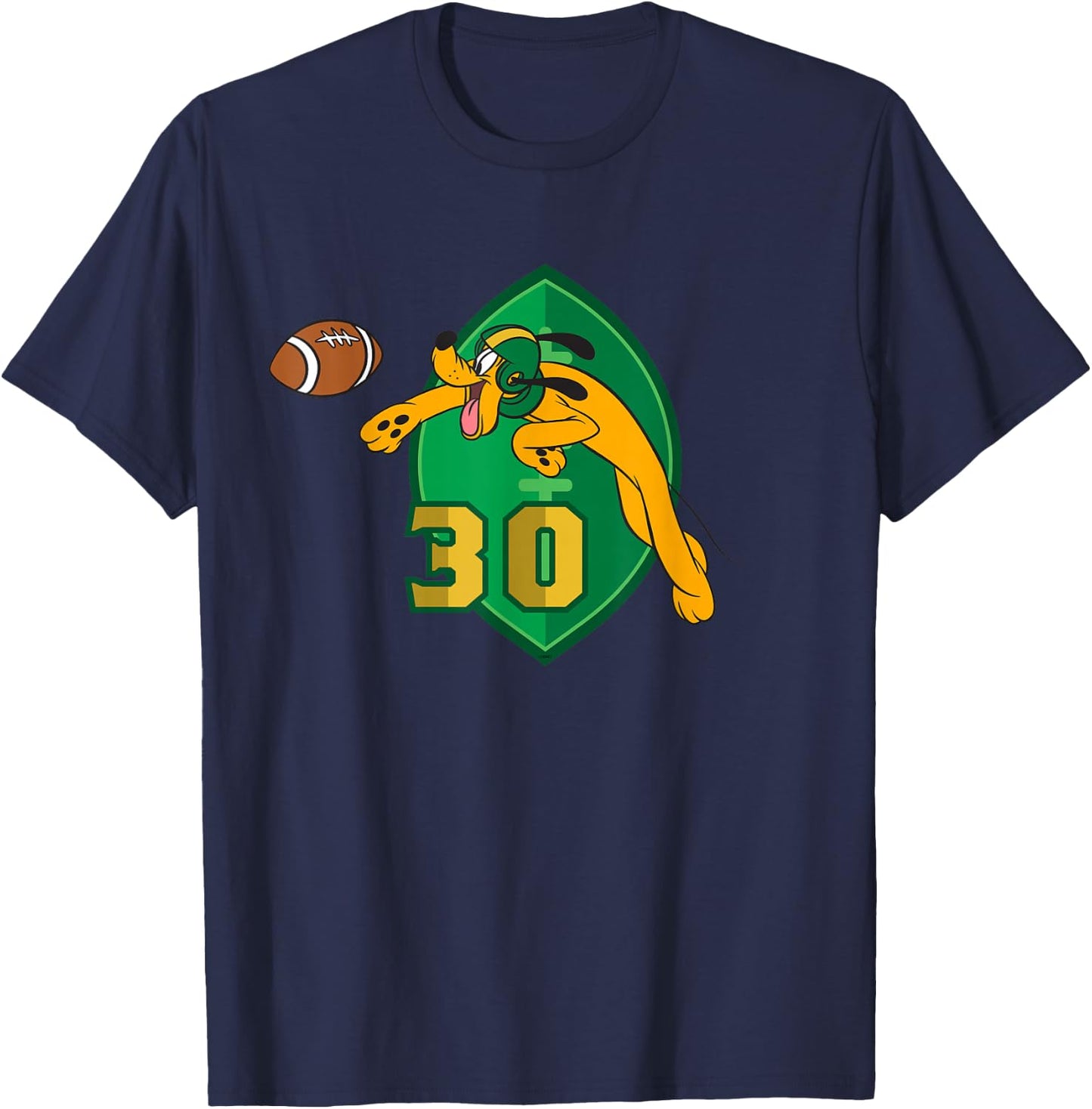 Disney Pluto #30 Football Catch Sports T-Shirt - T-Shirt | Navy
