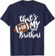 That's My Brother Football 59 Jersey Number Vintage Mom Dad T-Shirt - T-Shirt | Navy