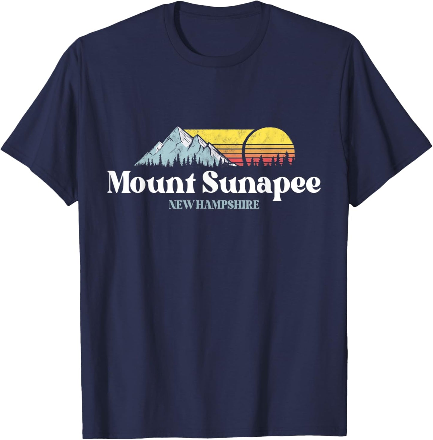 Mount Sunapee,NEW HAMPSHIRE,Ski Snowboard Hiking T-Shirt - T-Shirt | Navy