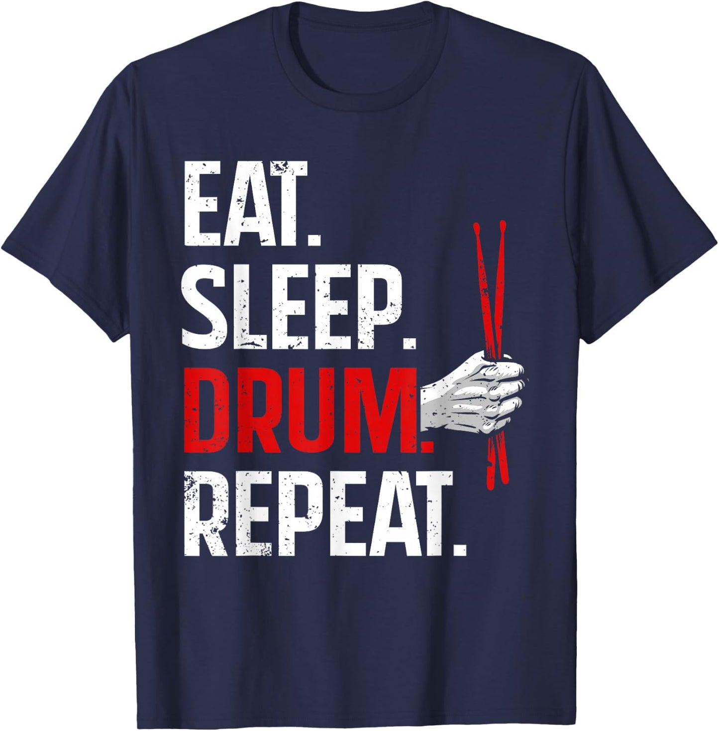 Funny Drumming Design Women Drummer Drumming Drum T-Shirt - T-Shirt | Navy