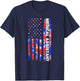 Medical Assistant Tie Dye American Flag 4th Of July MA USA T-Shirt - T-Shirt | Navy