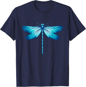 Blue Dragonfly - Insect Wildlife Animal Lover Entomologist T-Shirt - T-Shirt | Navy