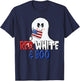 4th of July Cute Ghost Retro Red White and Boo Independence T-Shirt - T-Shirt | Navy