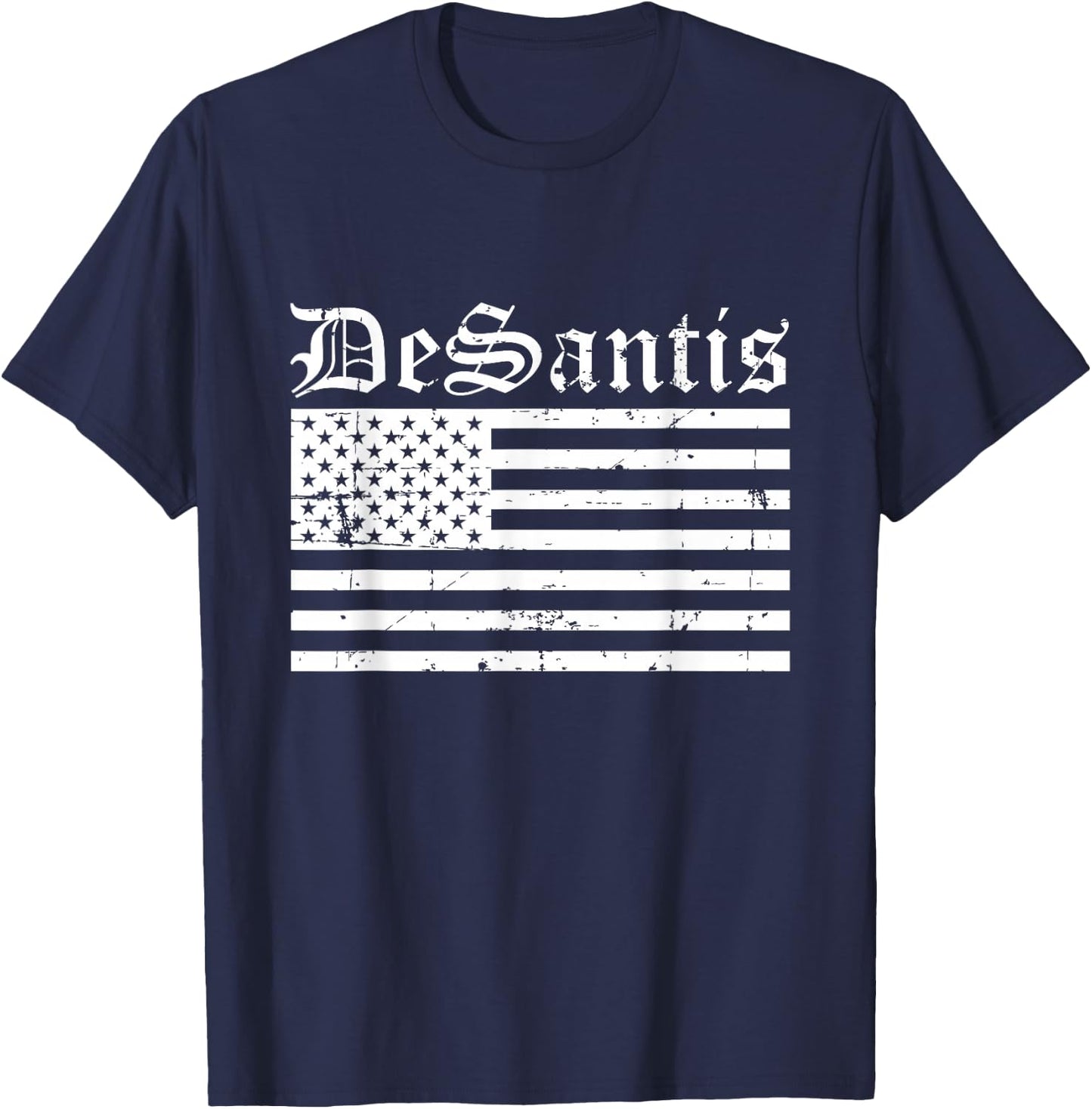 Ron DeSantis American Flag T-Shirt - T-Shirt | Navy