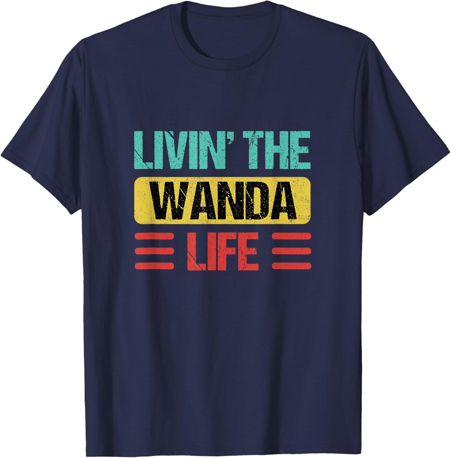 Wanda Name T-Shirt - T-Shirt | Navy