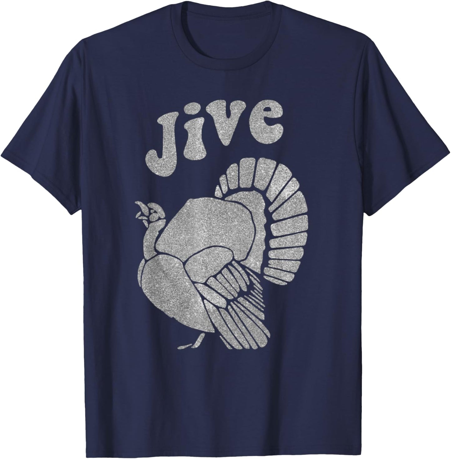 Funny Jive Thanksgiving Turkey Day Retro Holiday T-Shirt - T-Shirt | Navy