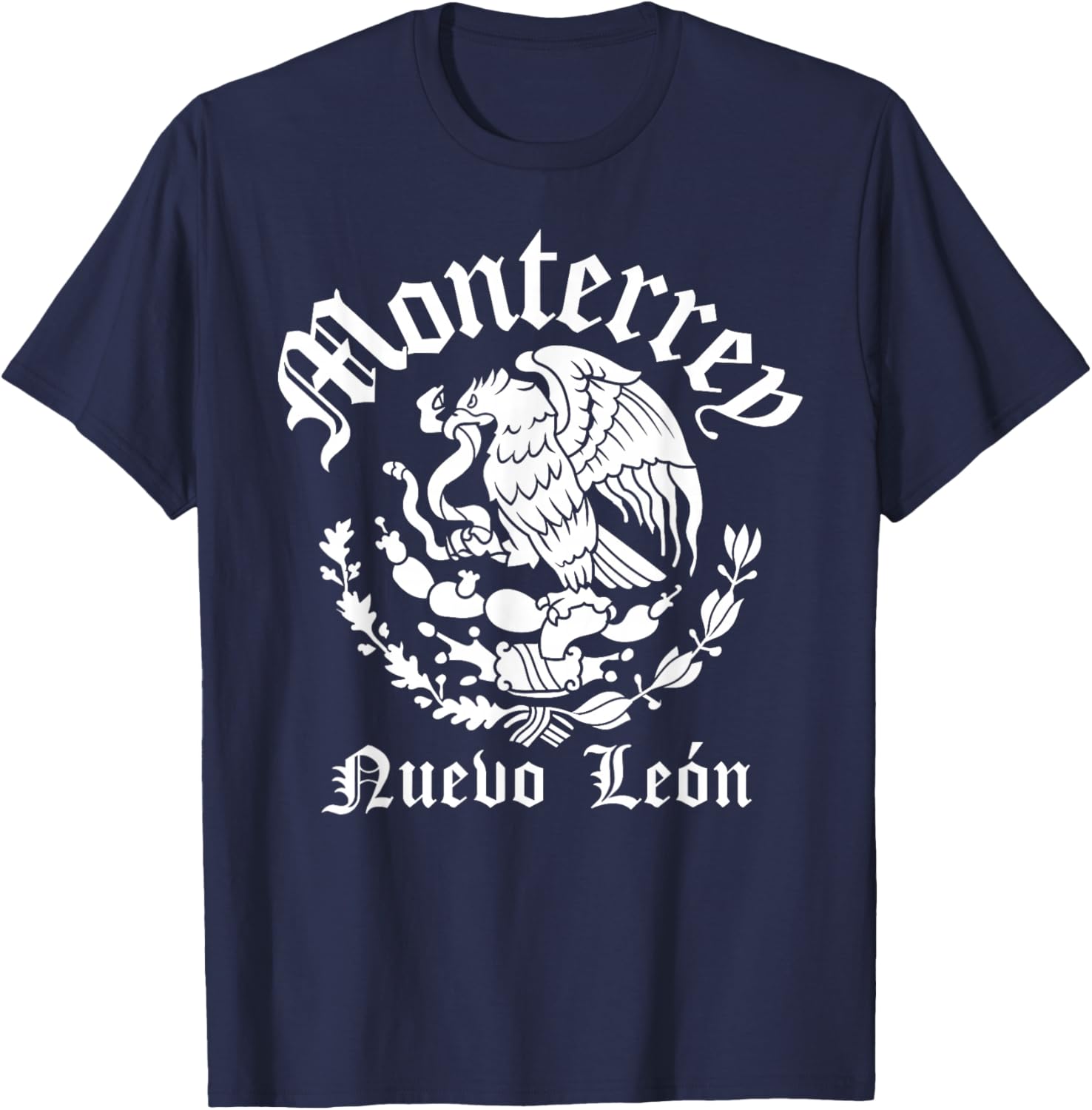 Monterrey with Mexican Emblem Monterrey T-Shirt - T-Shirt | Navy