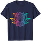 Mandala Lotus Flower Graphics T-Shirt - T-Shirt | Navy