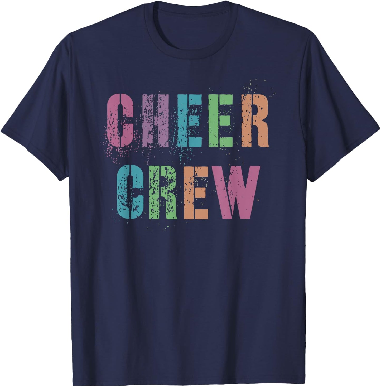 Vintage CHEER CREW Cheerleading Team Cheerleader Girls Loud T-Shirt - T-Shirt | Navy