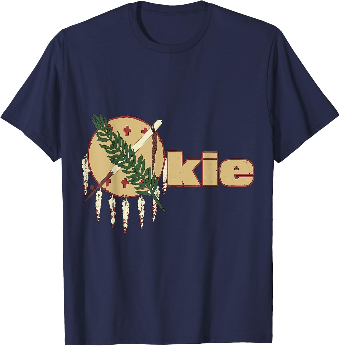 State Flag of Oklahoma Graphic - Okie T-Shirt - T-Shirt | Navy