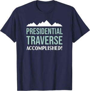 Presidential Traverse Accomplished Hiking Trail NH T-Shirt - T-Shirt | Navy