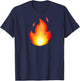 Fire T's & Fire Designed Clothing Of Hot Fire T-Shirt - T-Shirt | Navy