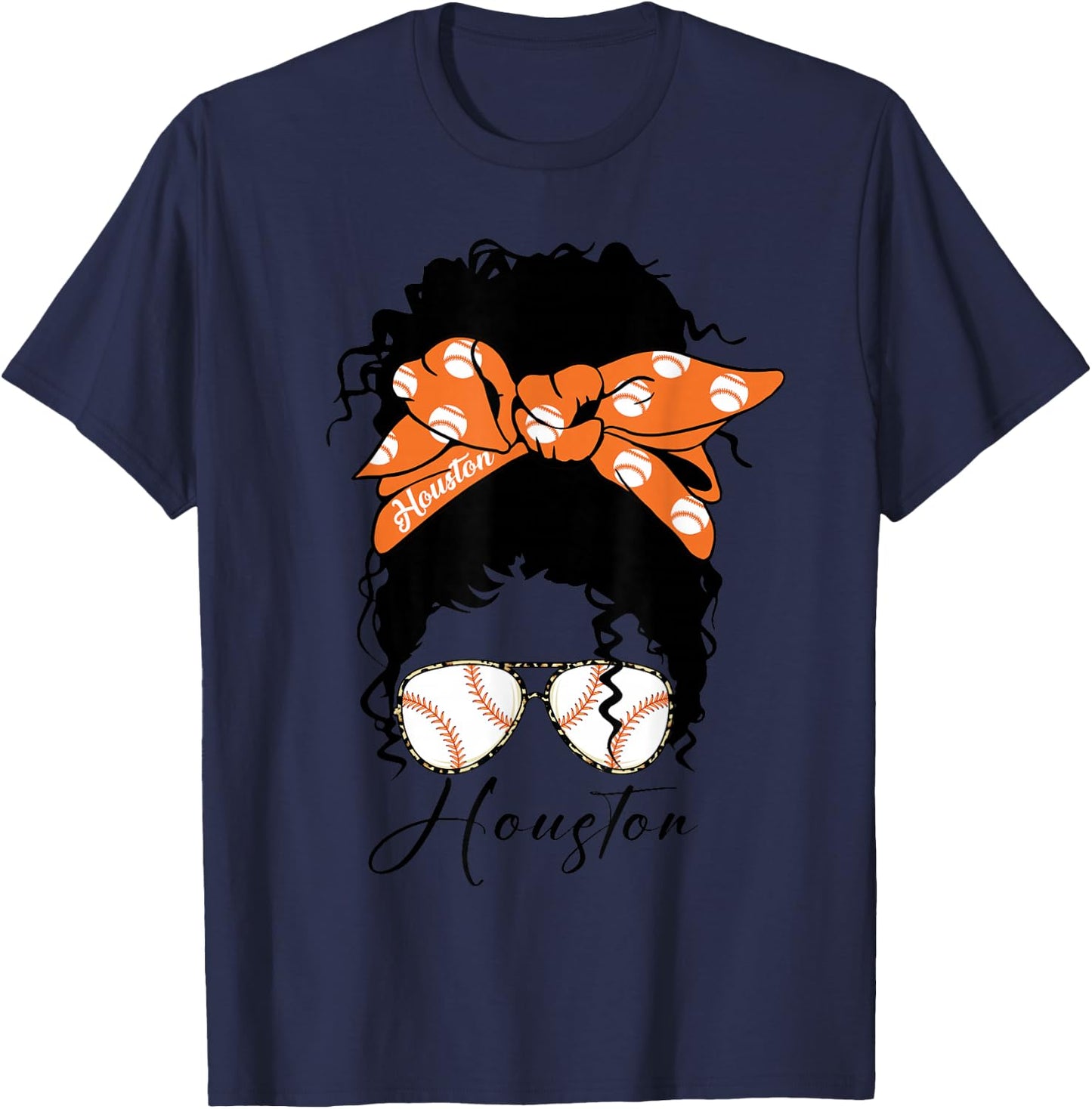 Messy Bun Souvenir Women T-Shirt - T-Shirt | Navy