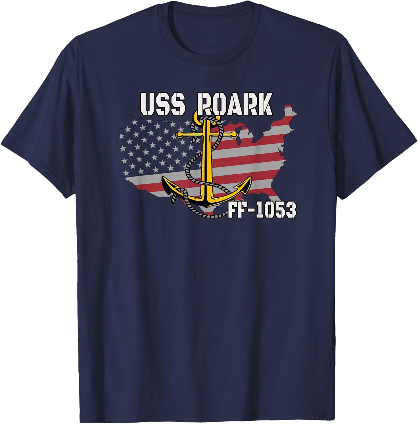 USS Roark FF-1053 Frigate Veteran Day Son Father Grandpa Dad T-Shirt - T-Shirt | Navy