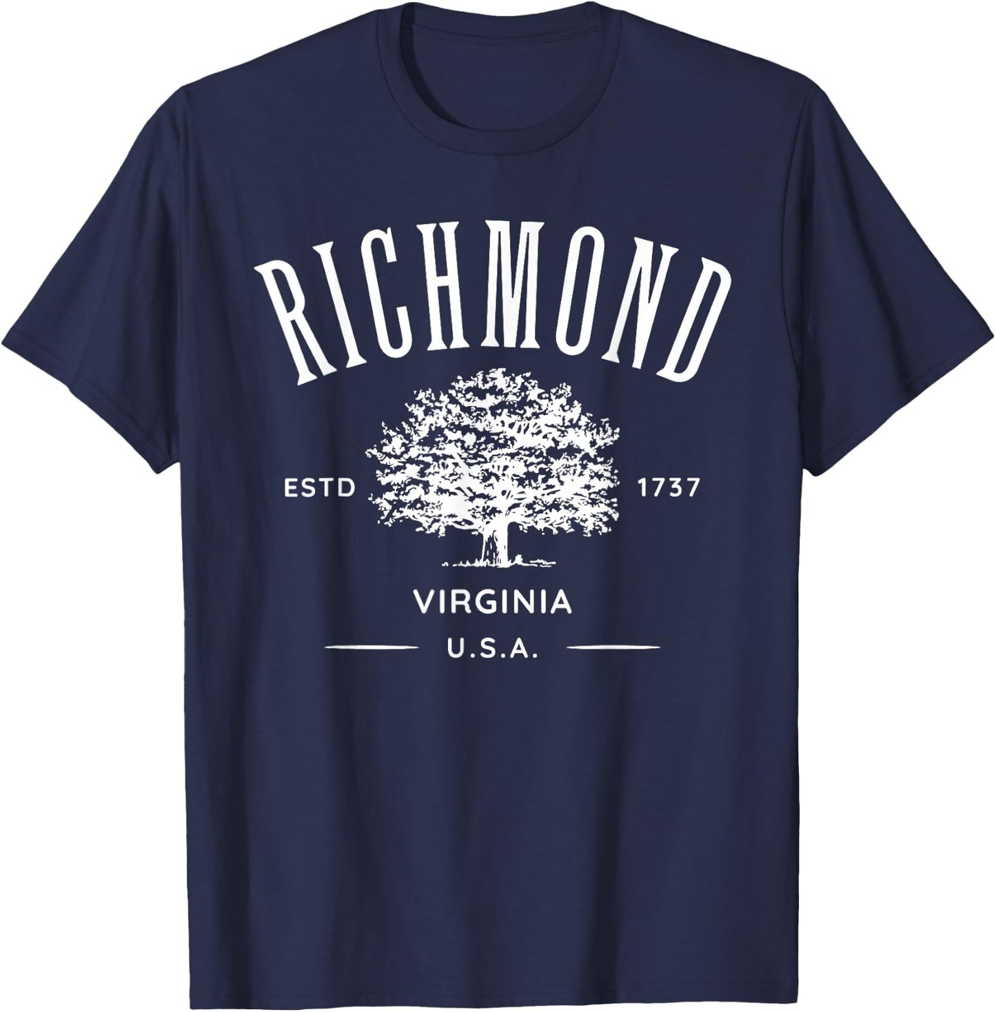 Richmond Virginia Vintage Style Design Souvenir T-Shirt - T-Shirt | Navy