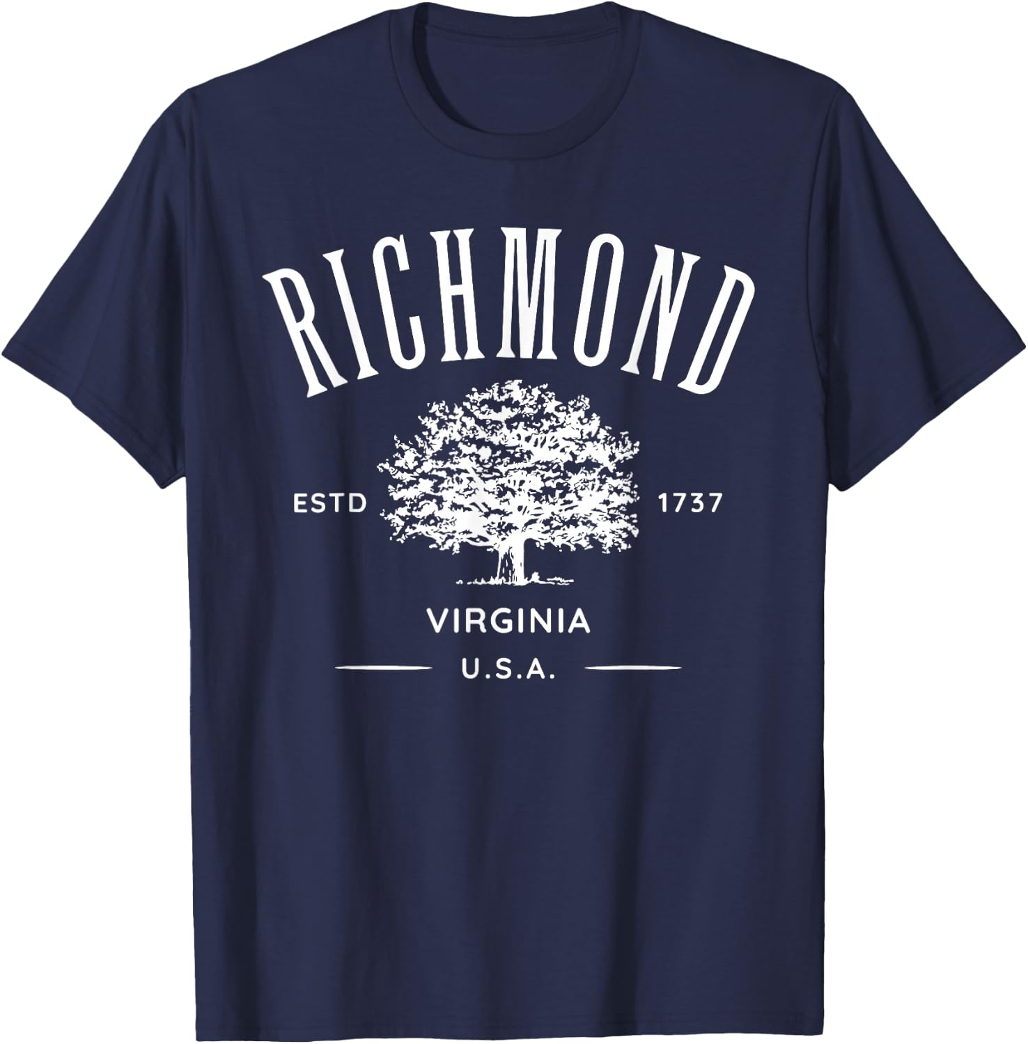Richmond Virginia Vintage Style Design Souvenir T-Shirt - T-Shirt | Navy