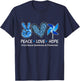Peace Hope Love Child Abuse Awareness Pinwheel T-Shirt - T-Shirt | Navy