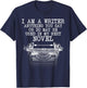 Funny Book Writer Gift Author Accessories & Stuff Cool Writer Art Women Novel Author Writing Novelist T-Shirt - T-Shirt | Navy