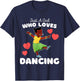 Just A Girl Who Loves Dancing - Cute Girls Dancing T-Shirt - T-Shirt | Navy