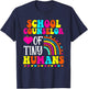 Boho School Counselor Of Tiny Humans First Day Of School T-Shirt - T-Shirt | Navy