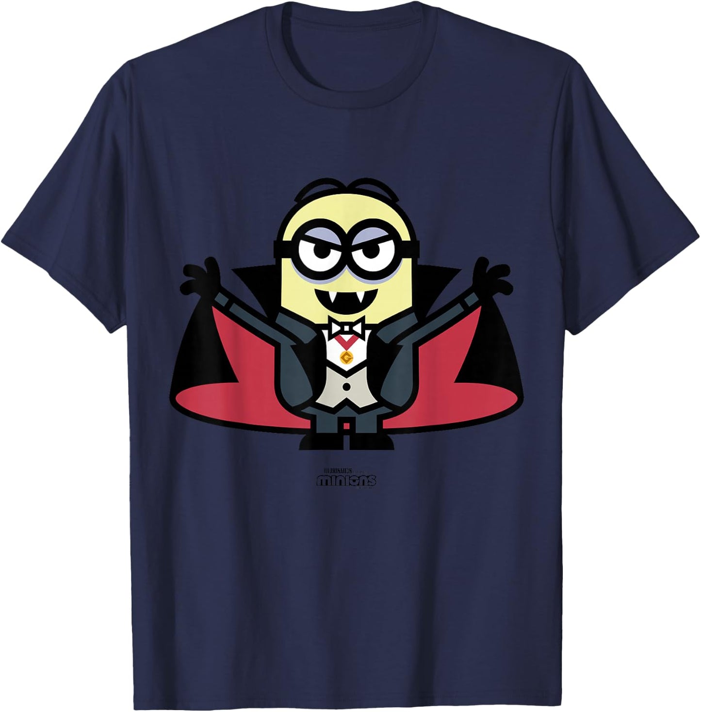 Minions Monsters Dave'acula Halloween T-Shirt - T-Shirt | Navy