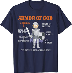 Put On The Full Armor Of God Bible Chapters For Kids T-Shirt - T-Shirt | Navy