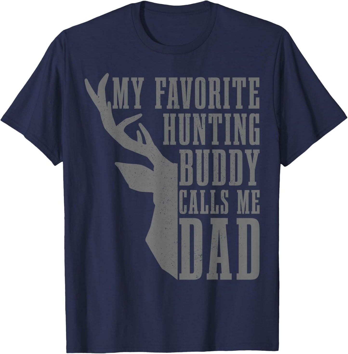 Hunter Deer Hunting Antlers Funny Hunting Vintage T-Shirt - T-Shirt | Navy