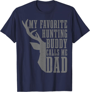 Hunter Deer Hunting Antlers Funny Hunting Vintage T-Shirt - T-Shirt | Navy