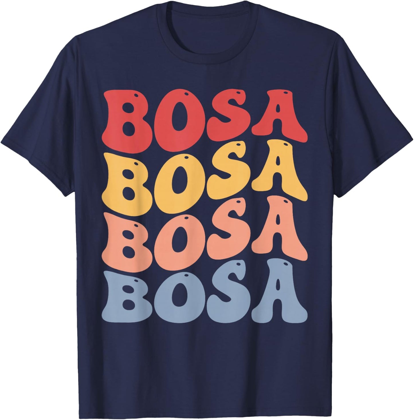 Bosa City Groovy Retro T-Shirt - T-Shirt | Navy