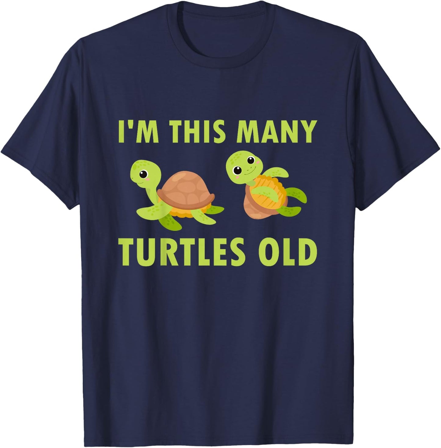 Kids 2 Year Old Boy Sea Turtles Old 2nd Birthday Kids T-Shirt - T-Shirt | Navy