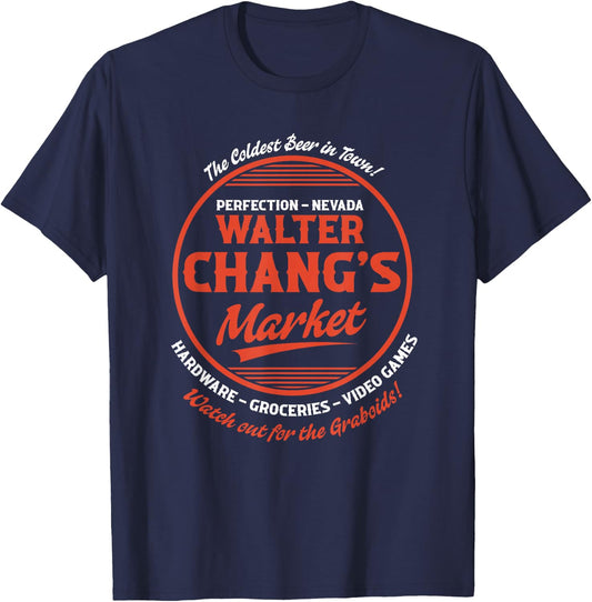 Walter Changs Market - Cold Beers and Graboids T-Shirt - T-Shirt | Navy