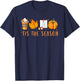 Tis The Season Optician Pumpkin Spice Fall Leaves Autumn T-Shirt - T-Shirt | Navy