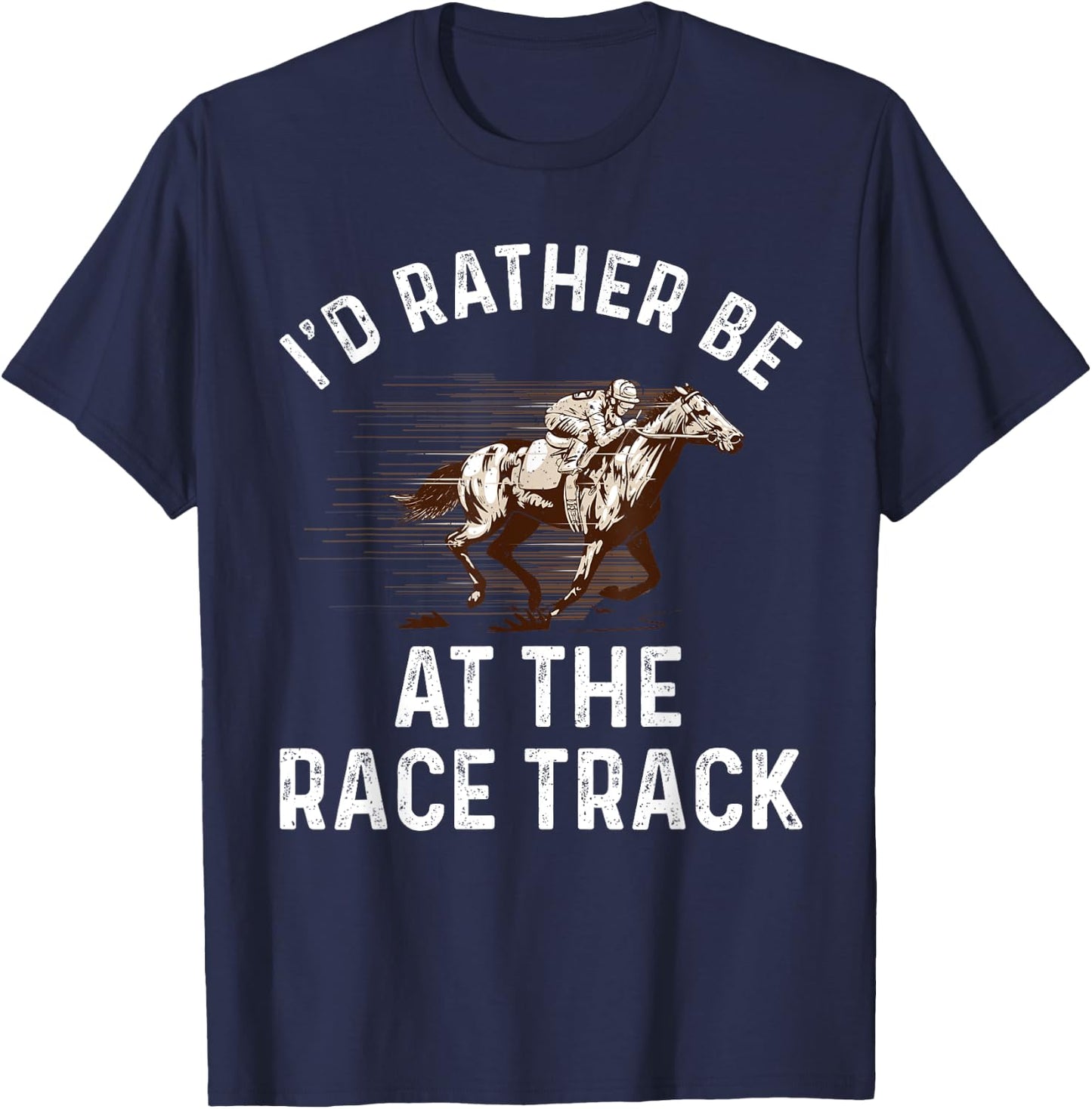 Cool Horse Racing Women Race Jockey Derby Equestrian T-Shirt - T-Shirt | Navy