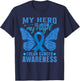 Colon Cancer Butterfly T-Shirt - T-Shirt | Navy