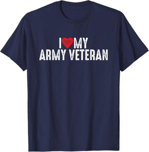 I Love My Army Veteran T-Shirt - T-Shirt | Navy