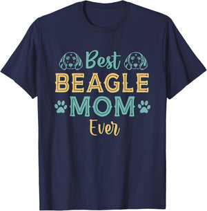 Best Beagle Mom Ever Beagle Dog Mom Vintage T-Shirt - T-Shirt | Navy