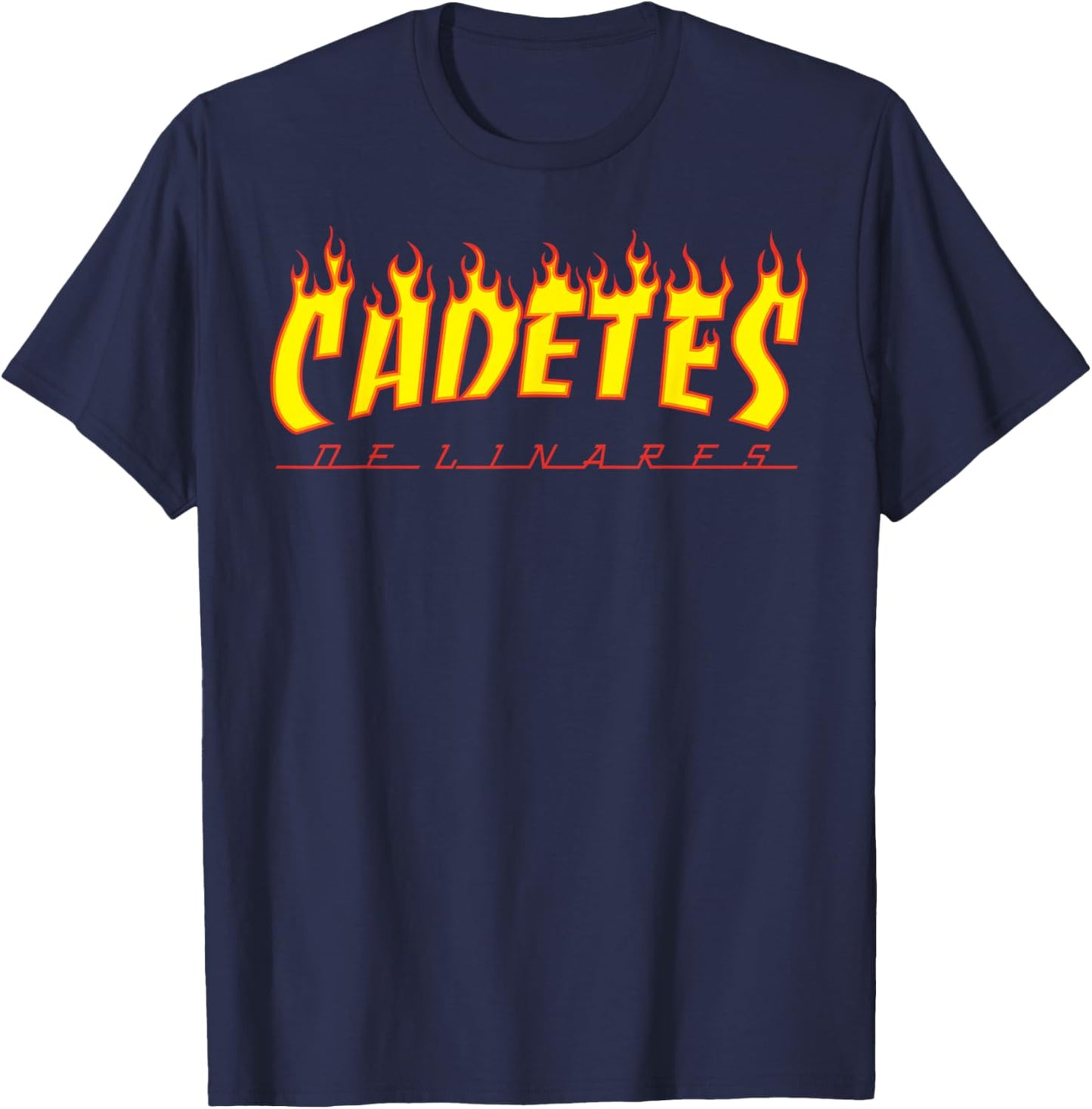 Cadetes De Linares Fire Flames Mexicans Corridos Mexicanos T-Shirt - T-Shirt | Navy