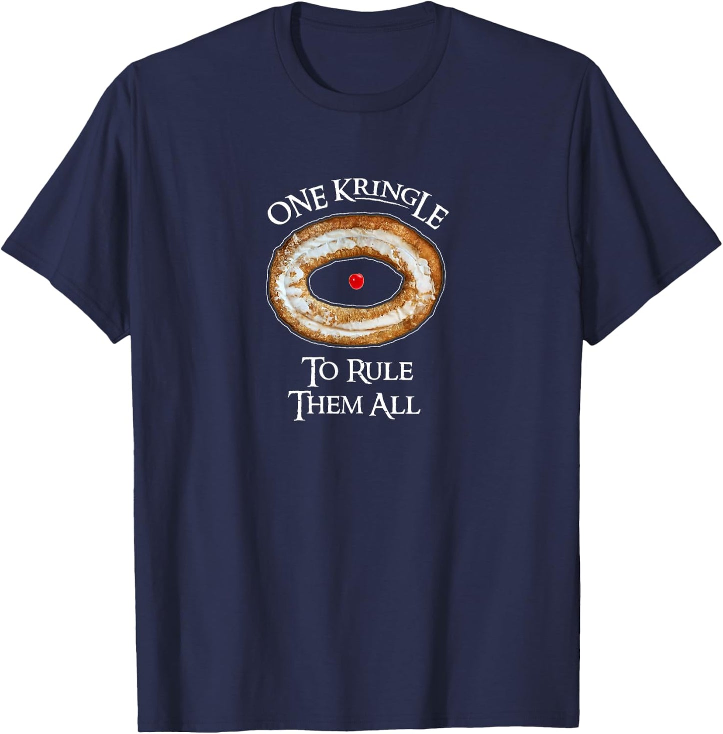 Kringle Danish Scandinavian Pretzel Coffee Cake Dessert Geek T-Shirt - T-Shirt | Navy