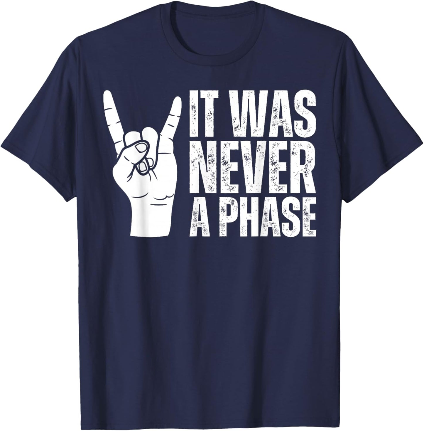 IT WAS NEVER A PHASE, It's A Lifestyle: Elder Emo Still Emo T-Shirt - T-Shirt | Navy
