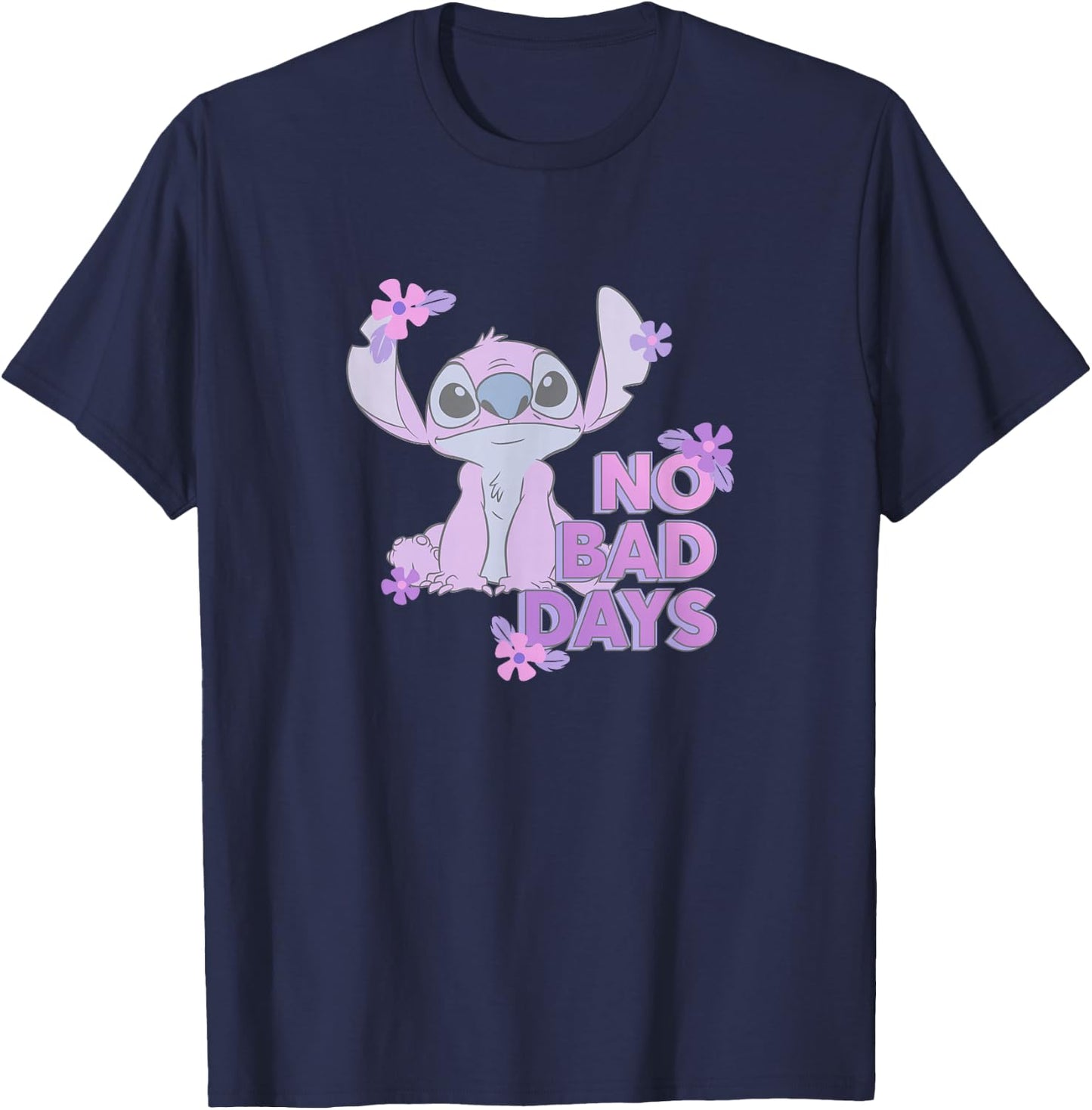 Disney Lilo & Stitch No Bad Days Cute Stitch Chest Portrait T-Shirt - T-Shirt | Navy