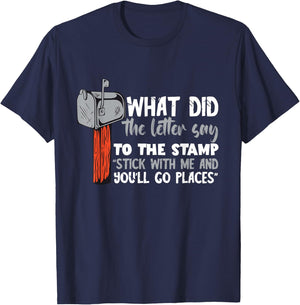 Postman What Did The Letter Said Mailman Postal Worker T-Shirt - T-Shirt | Navy