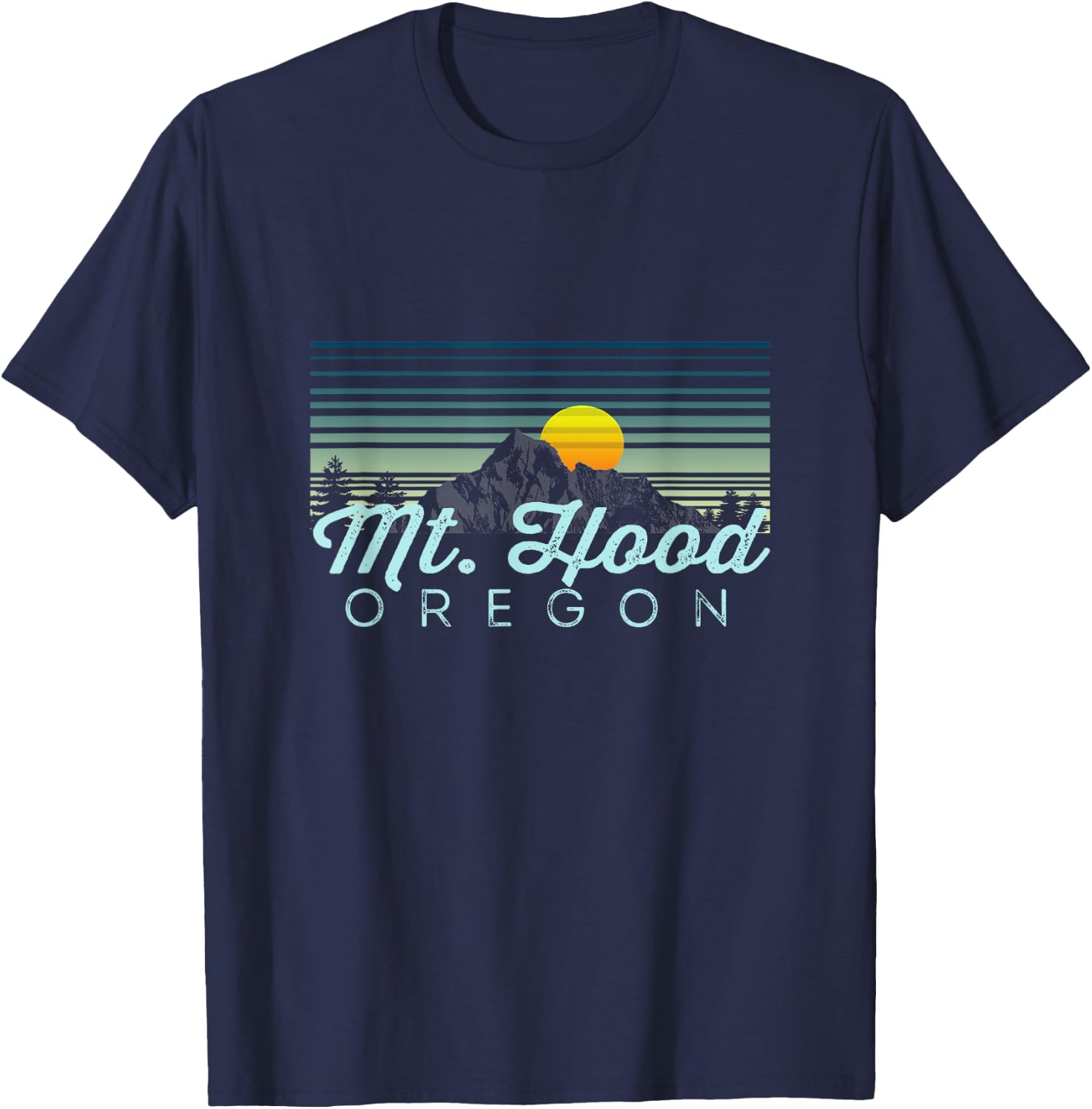 Mt. Hood Retro Clothes & Gear - Mt. Hood Souvenir T-Shirt - T-Shirt | Navy