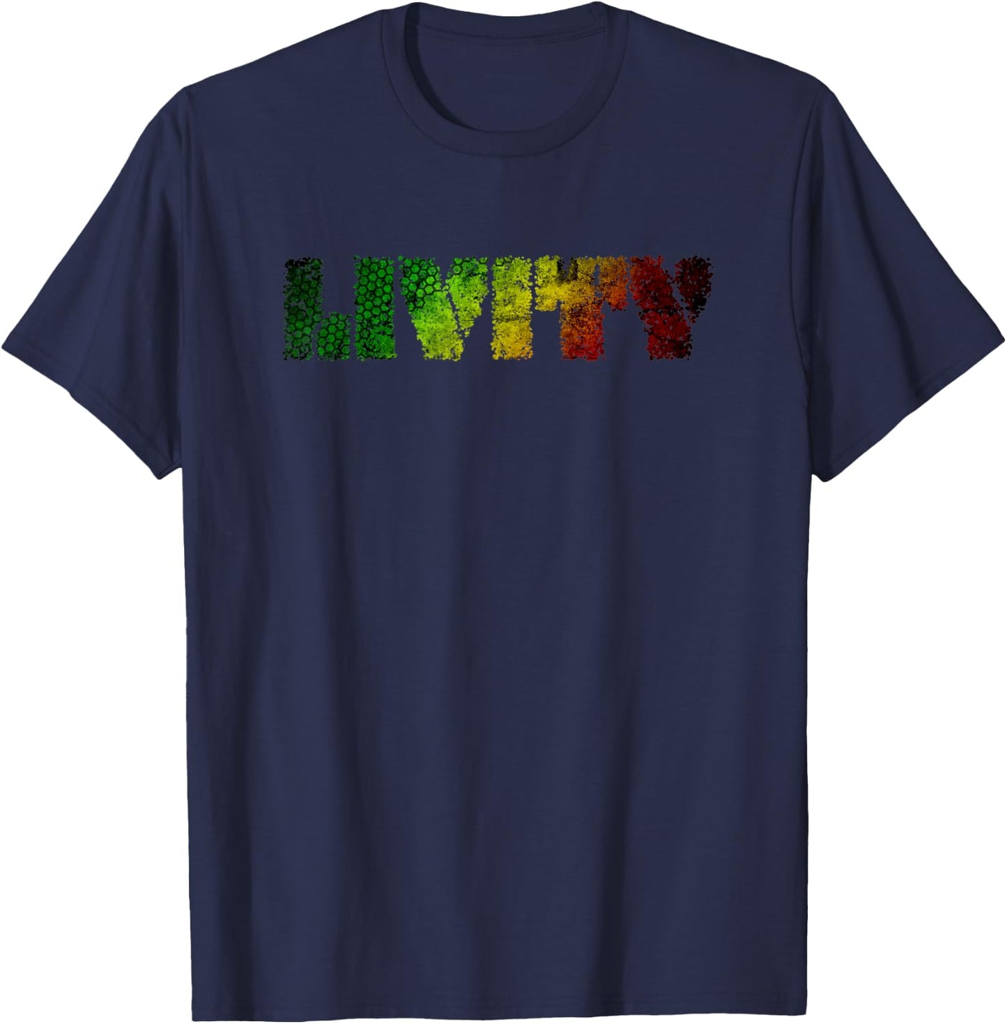 Men Women Jamaica Reggae Jah Army Rastafari Lion of Judah T-Shirt - T-Shirt | Navy