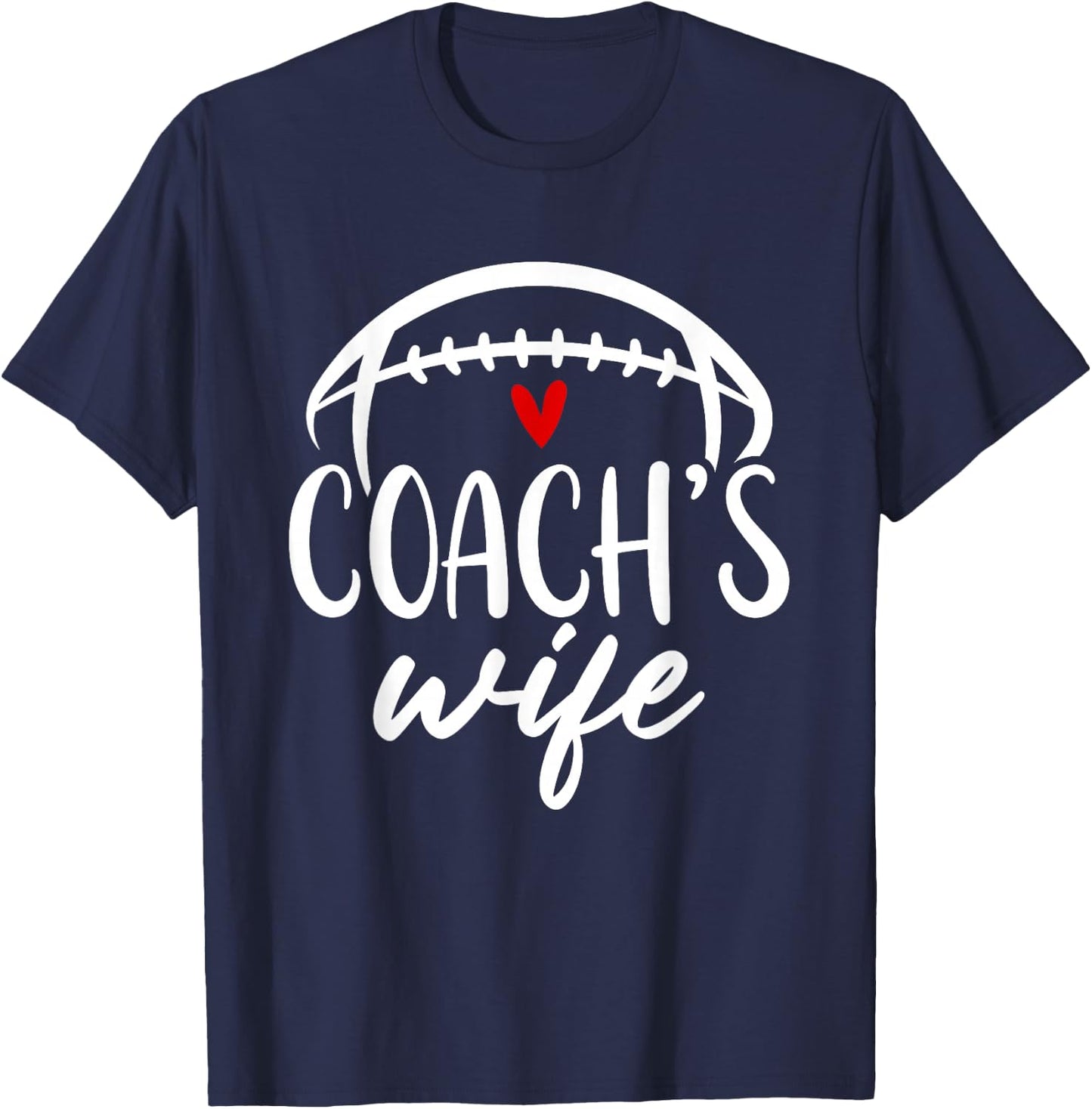 Football Coach Wife Proud Wife Of A Football Coach T-Shirt - T-Shirt | Navy